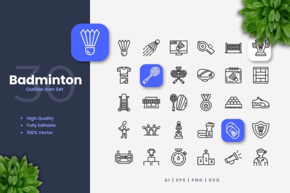 Badminton Icons: A Versatile Tool for Creative and Professional Projects