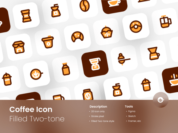 Coffee Icon Set Filled Two-Tone Style: A Practical Design Toolkit