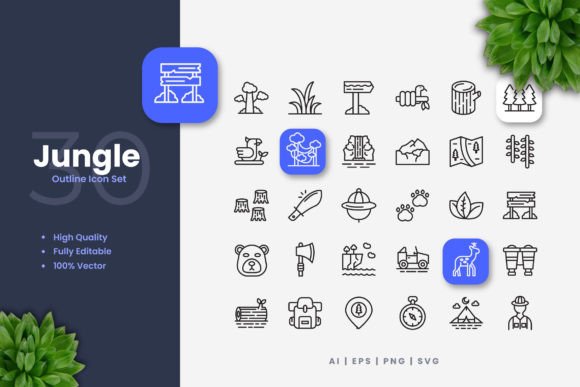 Enhance Your Designs with Jungle Icons