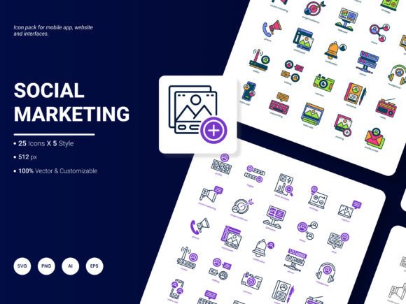 Enhance Your Designs with the Social Marketing Icon Pack