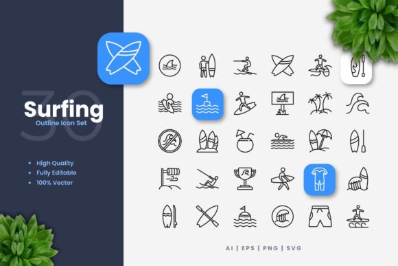Essential Surfing Icons for Modern Digital Projects