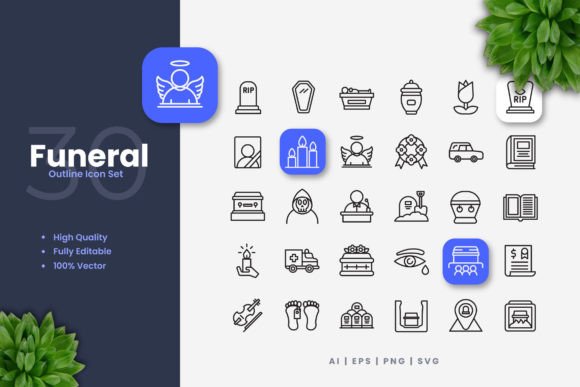 Exploring Funeral Icons: A Versatile and Customizable Design Solution