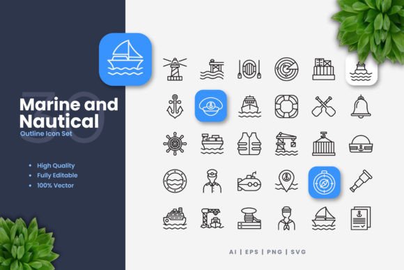 Exploring the Versatility of Marine and Nautical Icons
