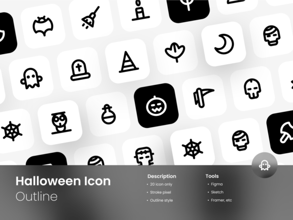 Halloween Icon Set Outline Style: A Versatile Tool for Creative Projects