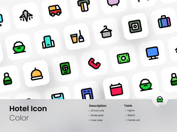 Hotel Icon Set Colored Style: A Comprehensive Guide