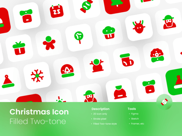 The Filled Two-Tone Christmas Icon Set: Your Design Toolkit
