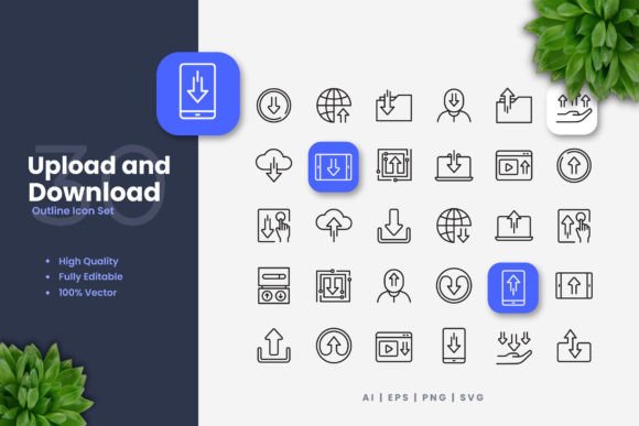 The Power of Simple Upload and Download Icons