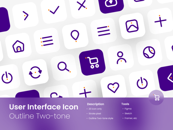 User Interface Icon Set Outline Two-Tone: A Versatile Tool for Modern Design